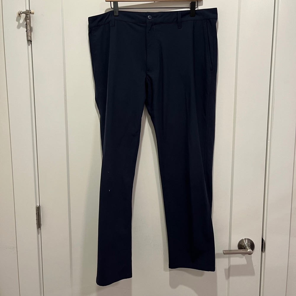 FootJoy Mens Navy Blue Performance Golf Pants Flat Front 38x30 CA28544